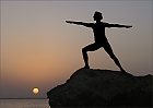 Yoga bei Sonnenaufgang