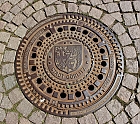 Kanaldeckel Stadt Grlitz - Partnerstadt von Wiesbaden
