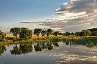 Es wird Abend am Teich